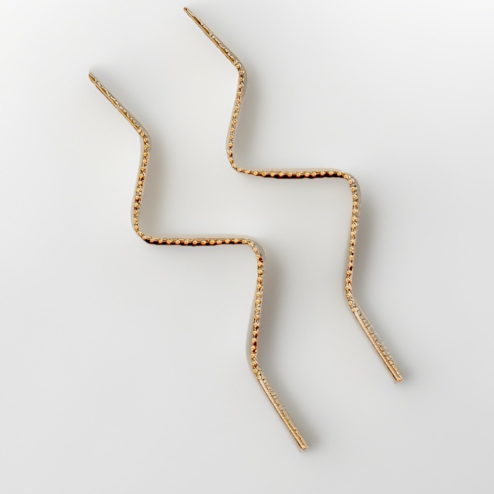 Gorgeous 14k Solid Gold Threader Earrings Minimal… - image 3